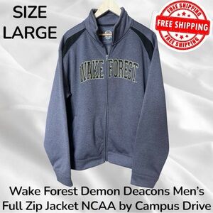 Wake Forest Demon Deacons Men’s Large Full Zip Jacket NCAA by Campus Drive